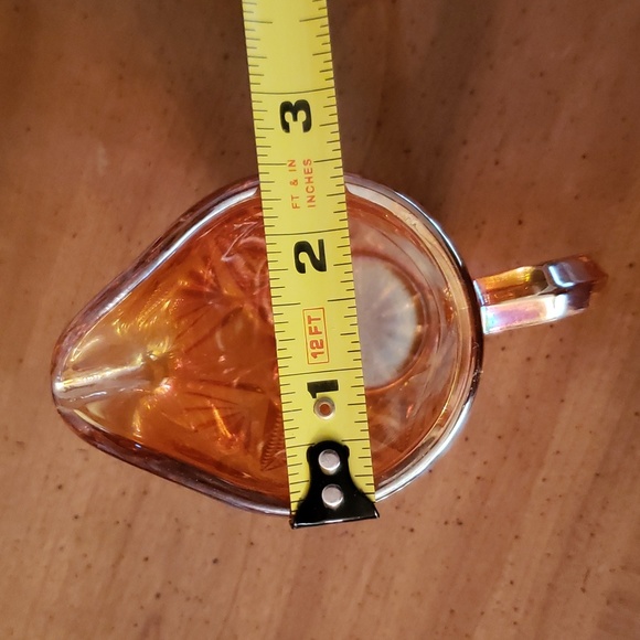 Vintage Carnival Glass Sowerby Split Diamond Marigold creamer EUC - Picture 8 of 9
